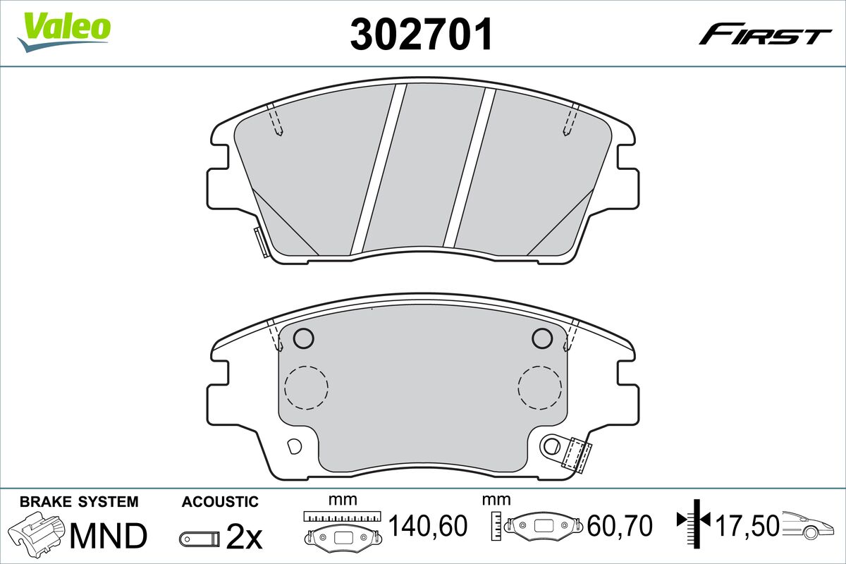 Set placute frana,frana disc 302701 VALEO